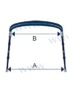 TOLDO BIMINI NÁUTICO OCEANSOUTH DE 130-150 CM CON DOS ARCOS 2