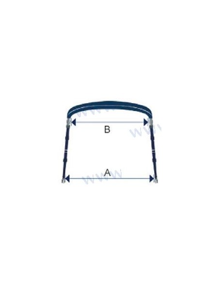TOLDO BIMINI NÁUTICO OCEANSOUTH DE 130-150 CM CON DOS ARCOS