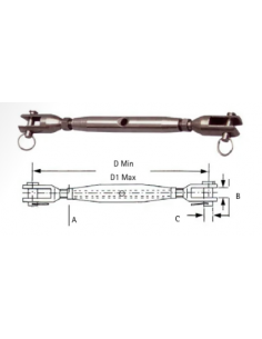 TENSOR MARINO ACERO INOX AISI 316