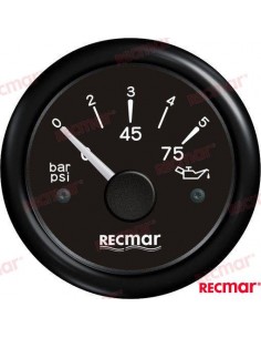 INDICADOR PRESIÓN DE ACEITE NEGRO RECMAR