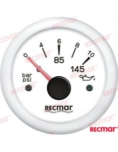 INDICADOR PRESIÓN DE ACEITE BLANCO RECMAR
