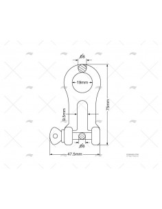 KONG GRILLETE SEGURO CADENA-ANCLA 6-8MM AISI316 2