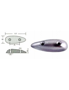 ÁNODO DE ZINC ZINETI PEZ 115MM