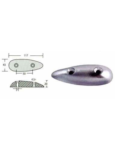 ÁNODO DE ZINC ZINETI PEZ 115MM
